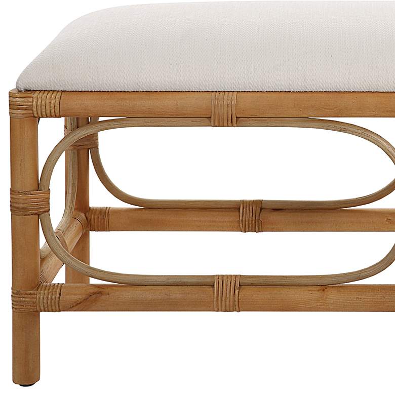 Image 3 Uttermost Laguna 48" L x 20.5" H Natural Rattan Wrapped Bench more views