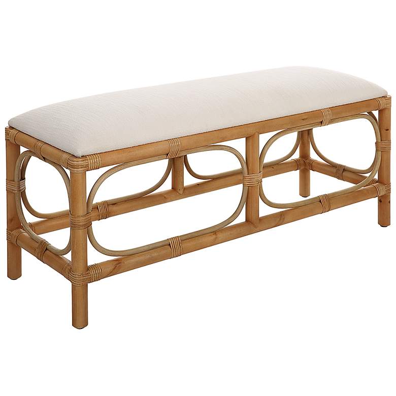 Image 6 Uttermost Laguna 48" L x 20.5" H Natural Rattan Wrapped Bench more views