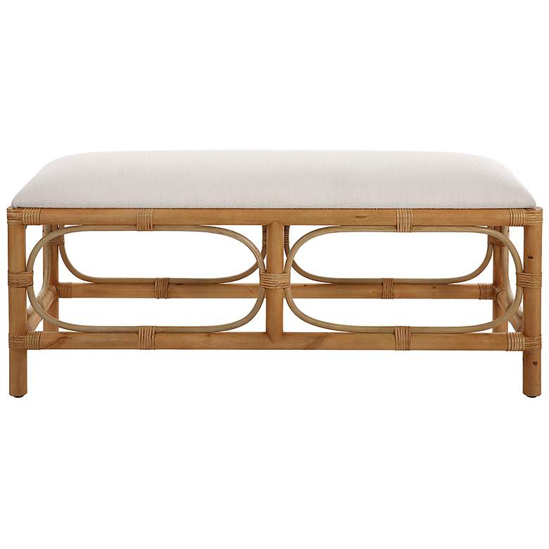 Image 2 Uttermost Laguna 48" Wide Natural Rattan Rectangular Bench