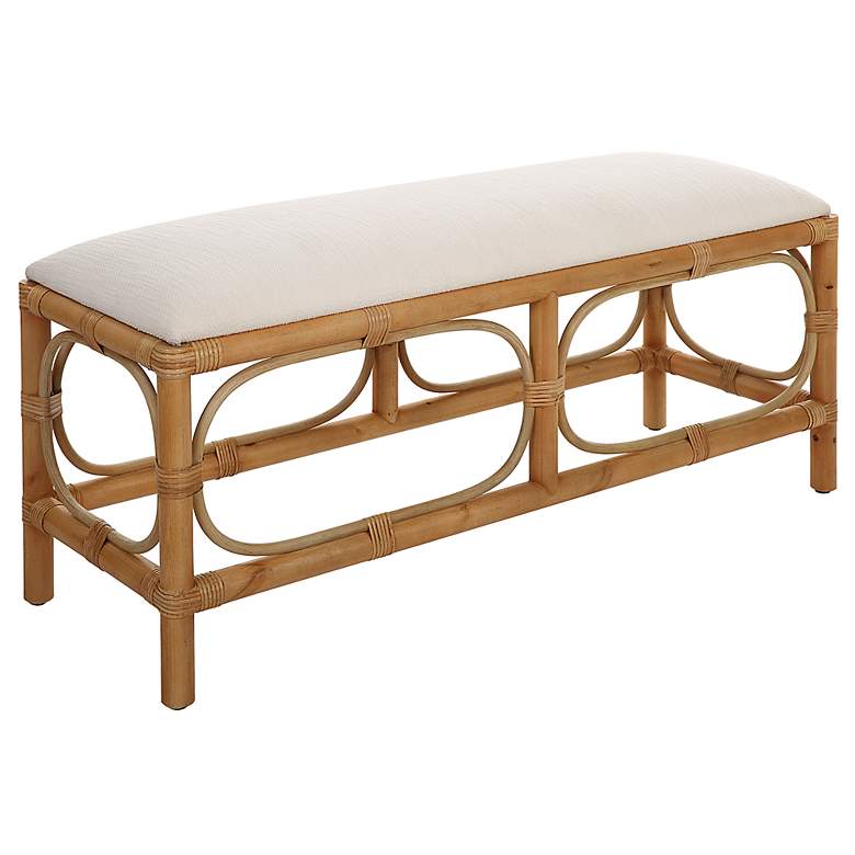 Image 4 Uttermost Laguna 48" Wide Natural Rattan Rectangular Bench more views