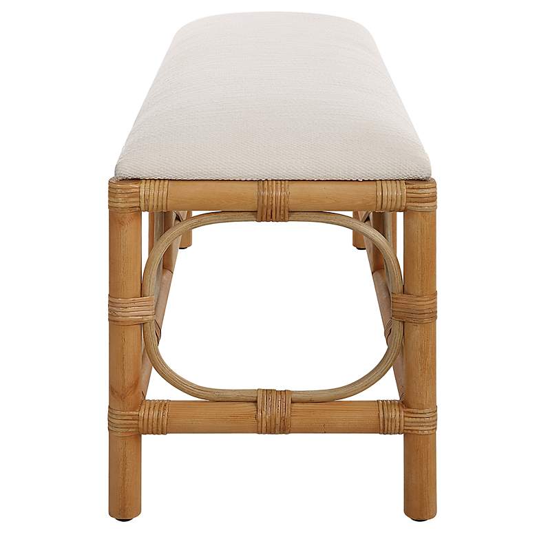 Image 5 Uttermost Laguna 48" Wide Natural Rattan Rectangular Bench more views
