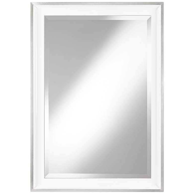 Image 2 Uttermost Lahvahn White 24 inch x 34 inch Rectangular Wall Mirror