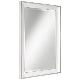 Image4 of Uttermost Lahvahn White 24" x 34" Rectangular Wall Mirror more views