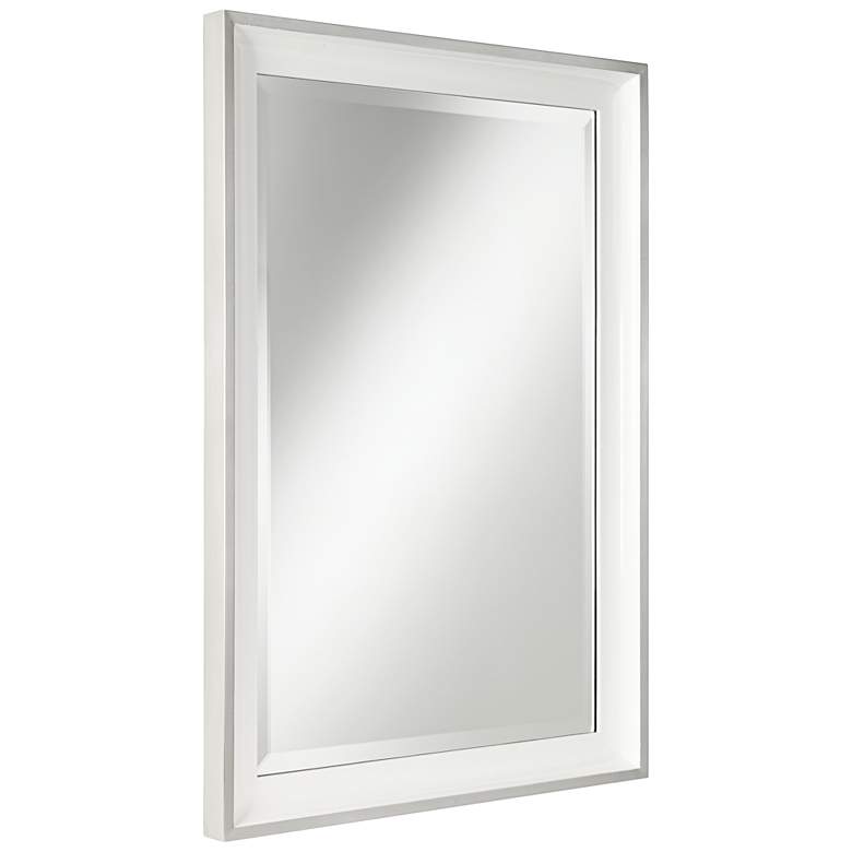 Image 4 Uttermost Lahvahn White 24 inch x 34 inch Rectangular Wall Mirror more views