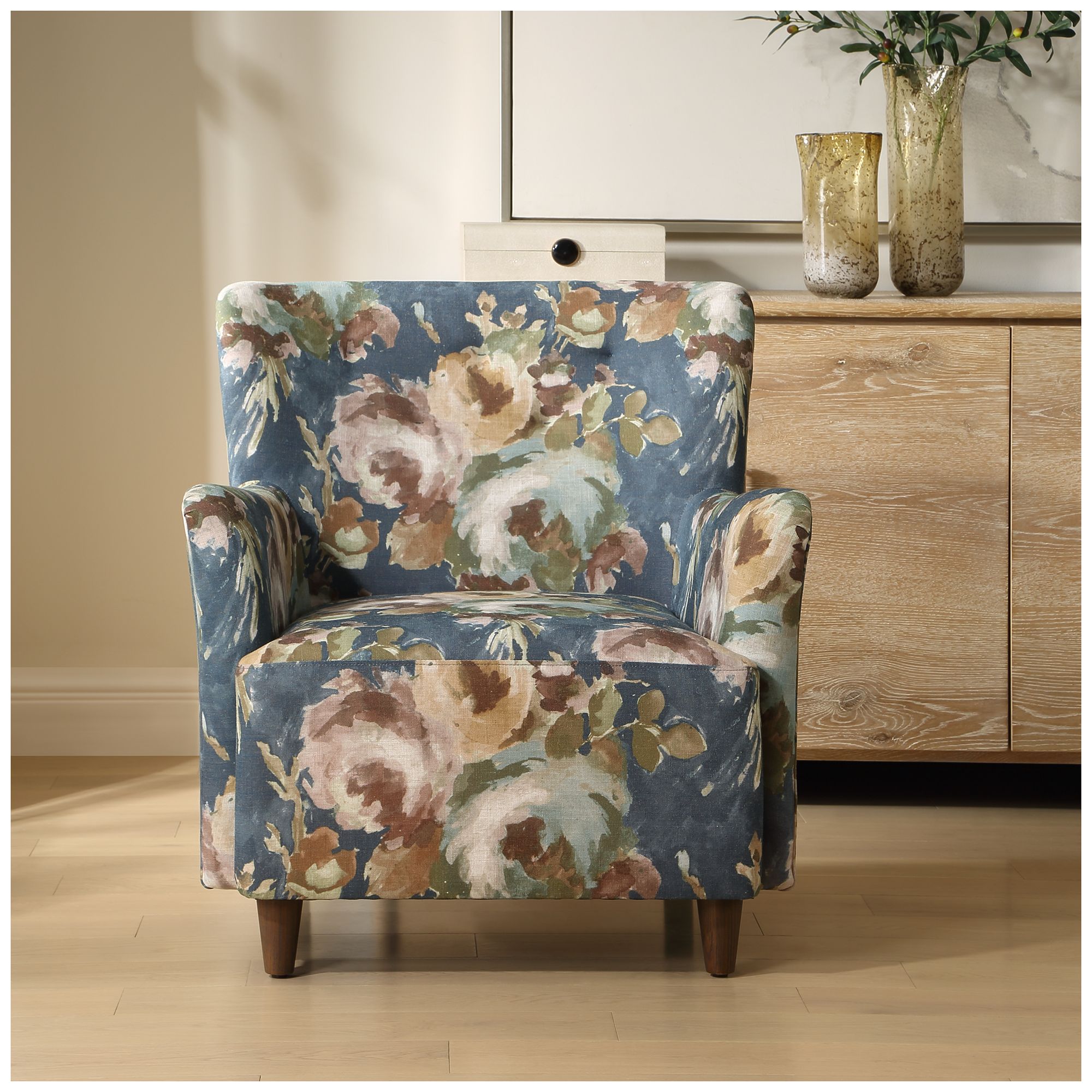 Image 3 Uttermost Lainey Floral Fabric Armchair more views