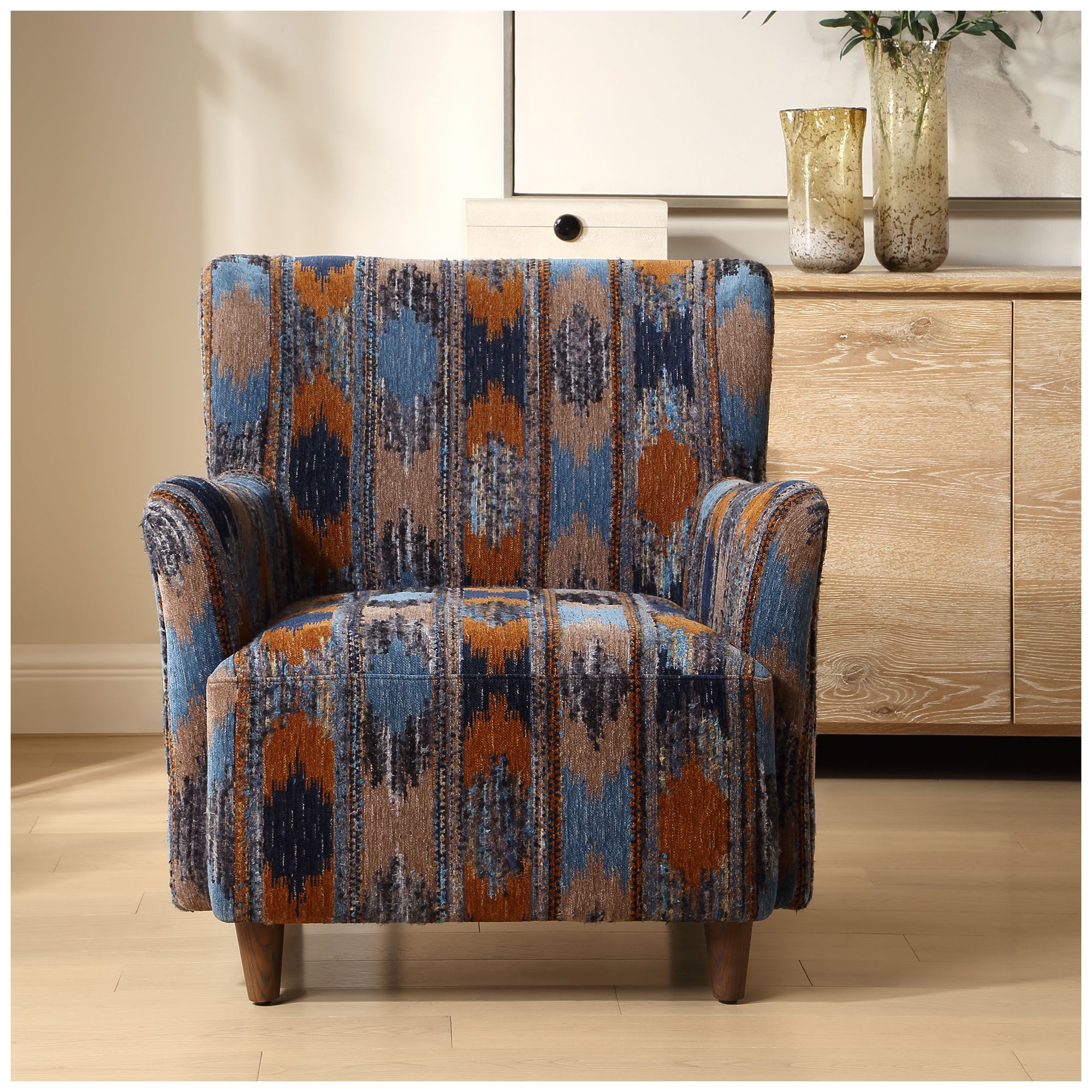 Image 3 Uttermost Lainey Ikat Fabric Armchair more views