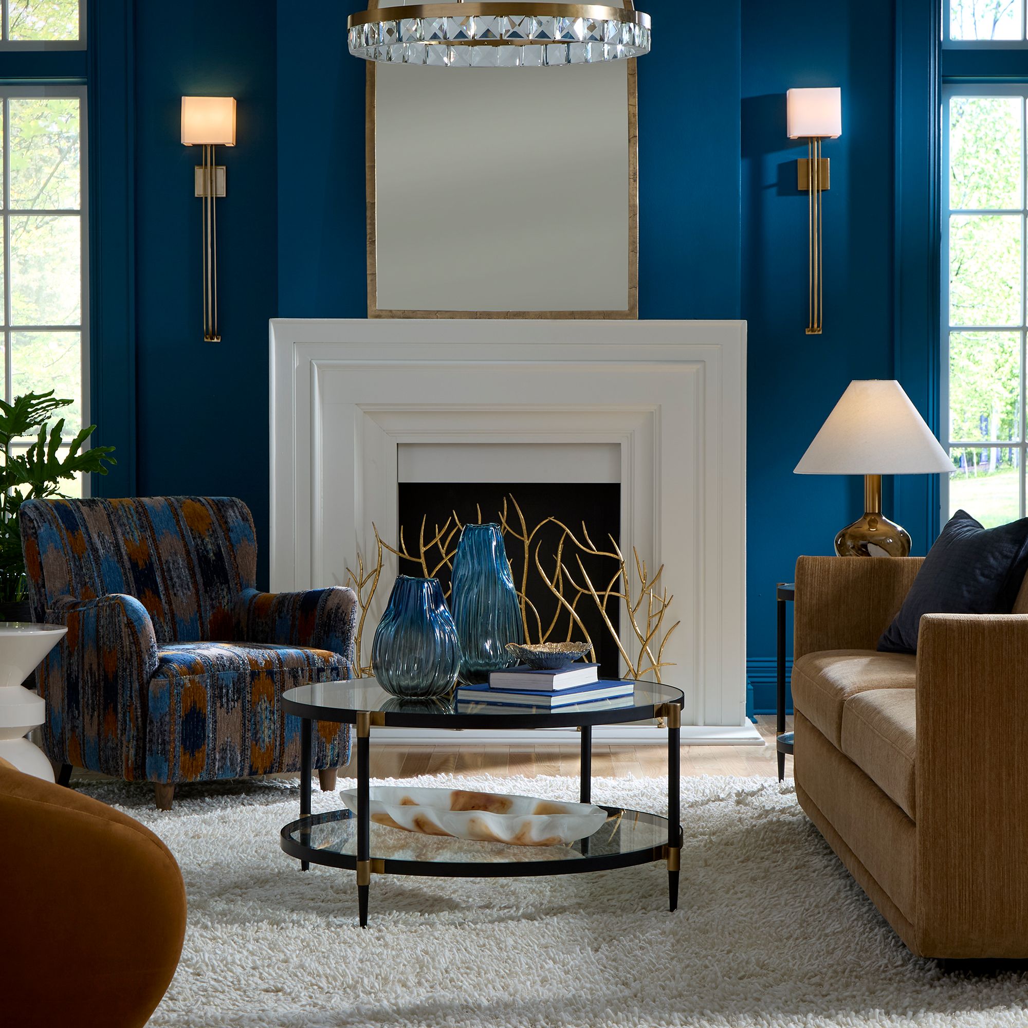Uttermost Lainey Ikat Fabric Armchair