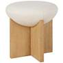 2_Uttermost Lainie 18 1/2" H Oak Wood Accent Stool