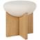 Uttermost Lainie 18 1/2" H Oak Wood Accent Stool