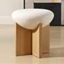 1_Uttermost Lainie 18 1/2" H Oak Wood Accent Stool