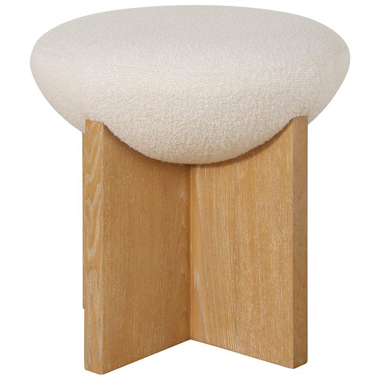 Image 3 Uttermost Lainie 18 1/2" H Oak Wood Accent Stool more views