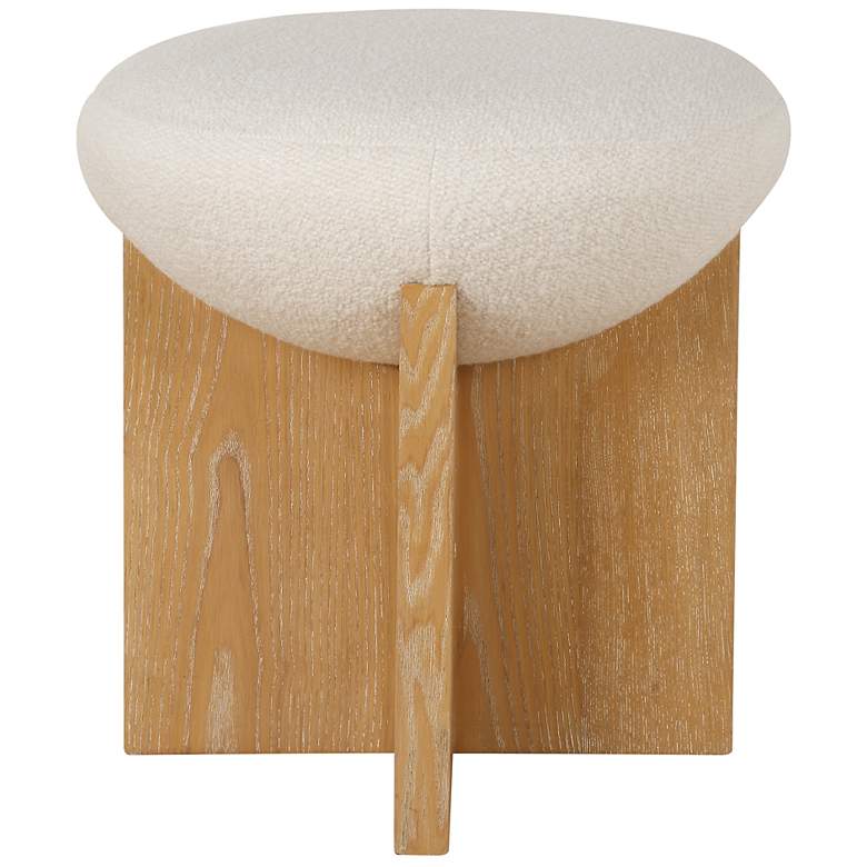Image 4 Uttermost Lainie 18 1/2" H Oak Wood Accent Stool more views