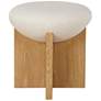 4_Uttermost Lainie 18 1/2" H Oak Wood Accent Stool more views