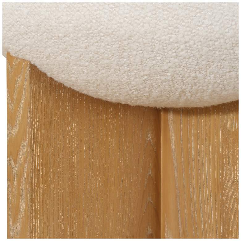 Image 6 Uttermost Lainie 18 1/2" H Oak Wood Accent Stool more views