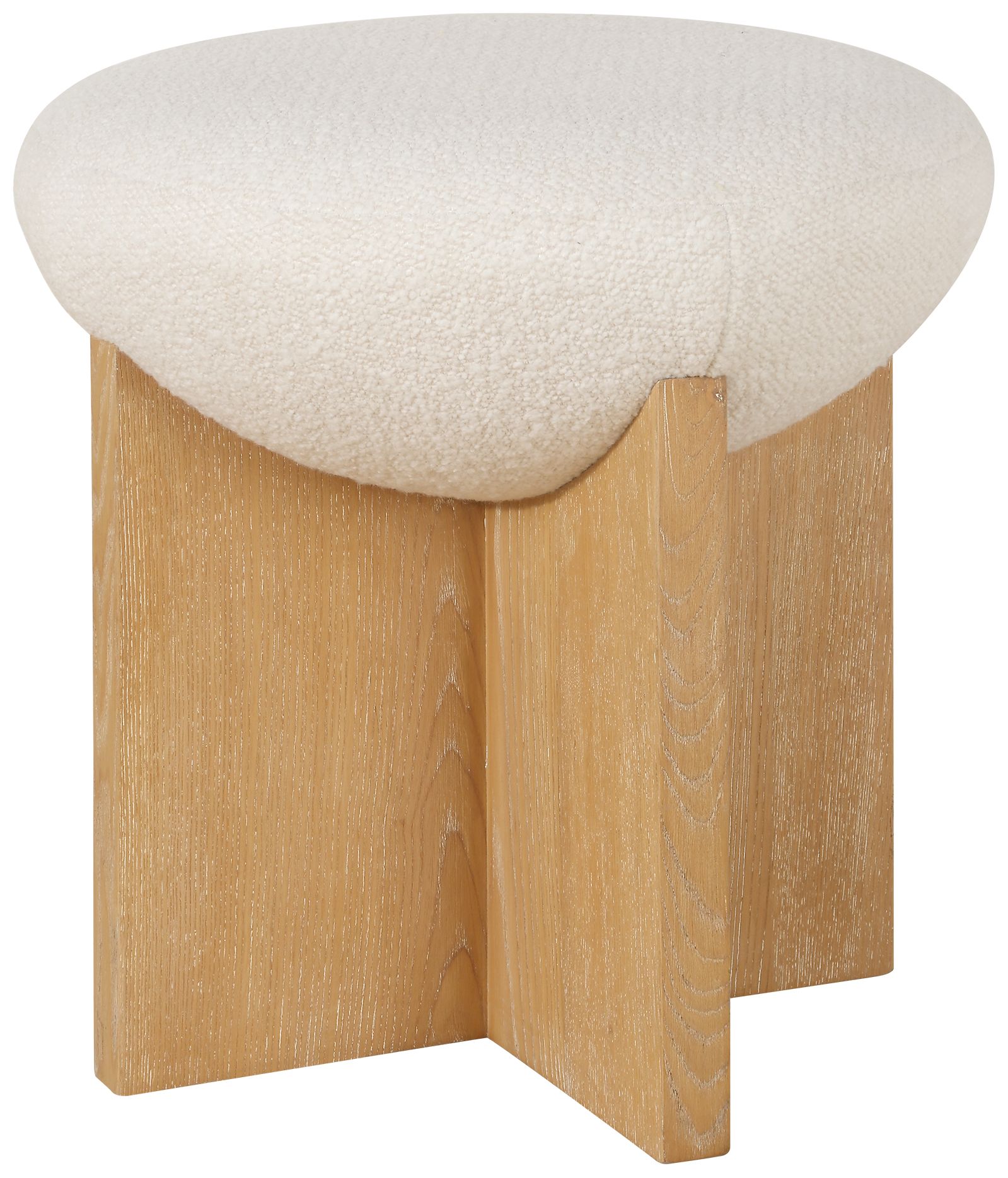 Image 2 Uttermost Lainie 18 1/2" H Oak Wood Accent Stool
