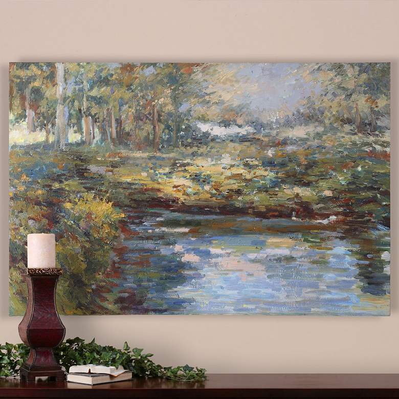Image 1 Uttermost Lake James 60" Wide Frameless Canvas Wall Art
