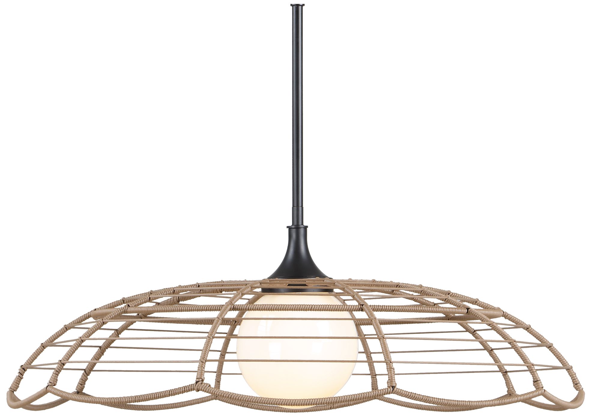 Image 2 Uttermost Lakeside 30" Wide Brown Black 1-Light Indoor/Outdoor Pendant