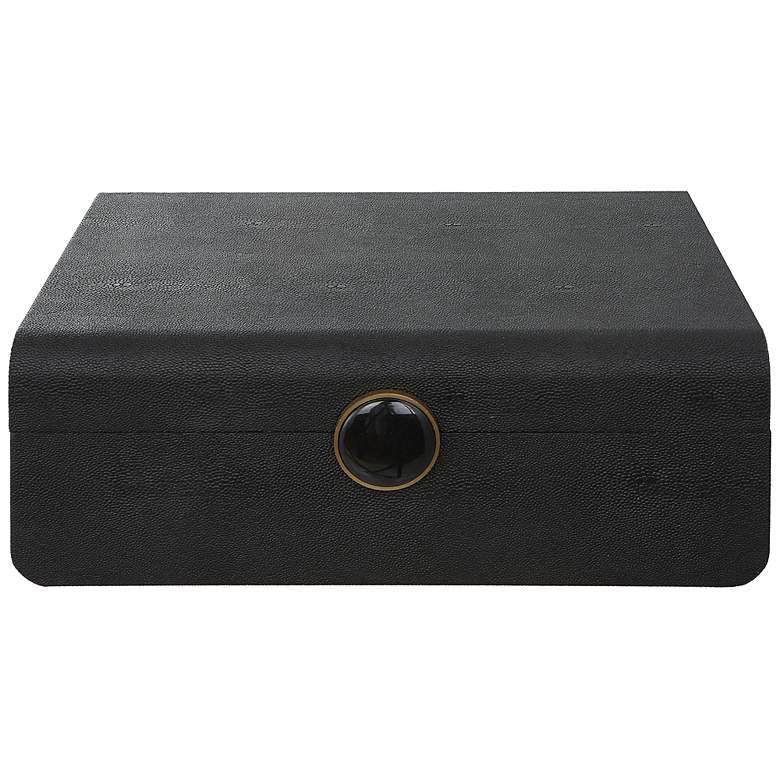 Image 2 Uttermost Lalique 13" Wide Black Rectangular Decorative Box