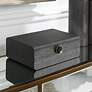 1_Uttermost Lalique 13" Wide Black Rectangular Decorative Box
