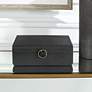 3_Uttermost Lalique 13" Wide Black Rectangular Decorative Box more views