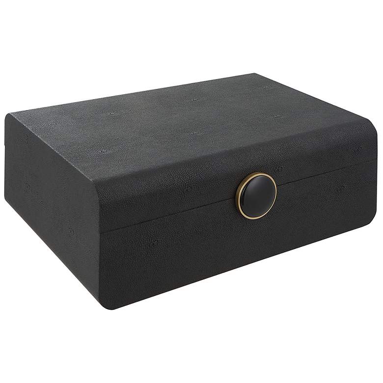 Image 4 Uttermost Lalique 13" Wide Black Rectangular Decorative Box more views
