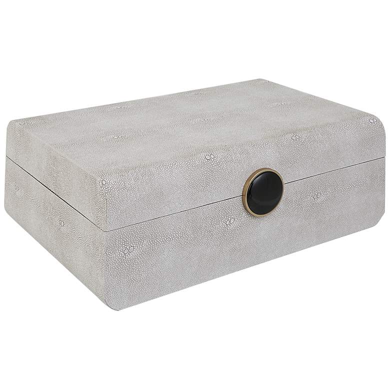 Image 1 Uttermost Lalique 13" Wide White Decorative Box