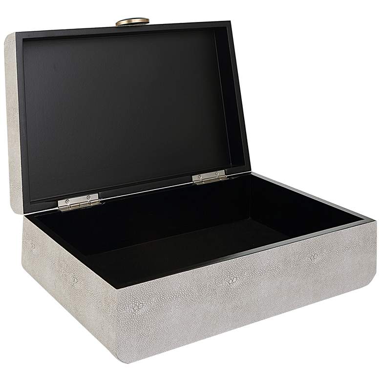 Image 5 Uttermost Lalique 13" Wide White Decorative Box more views