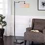 2_Uttermost Lamine 62" Plated Dark Bronze Offset Swing Arm Floor Lamp more views