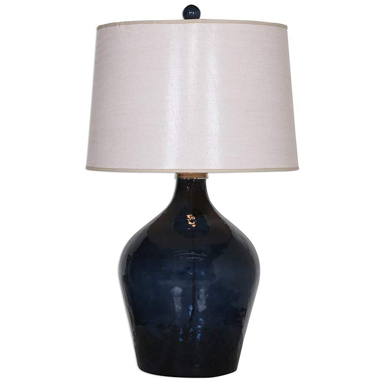Image 2 Uttermost Lamone Midnight Blue Glass Table Lamp