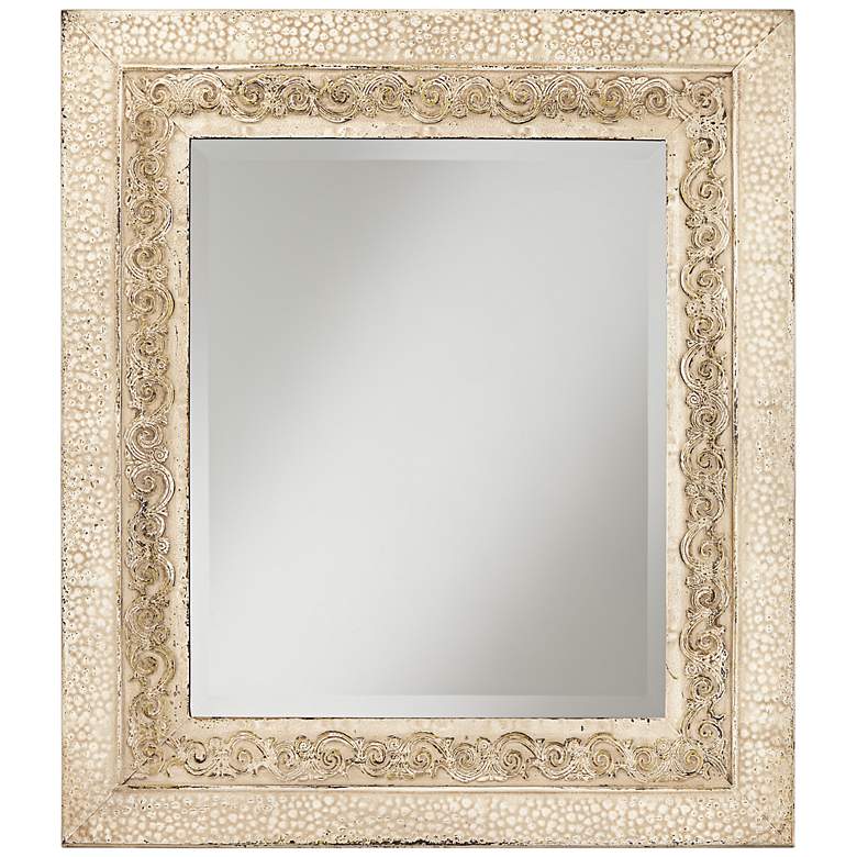 Image 1 Uttermost Lanark 29 3/4 inch x 33 1/2 inch White Wall Mirror