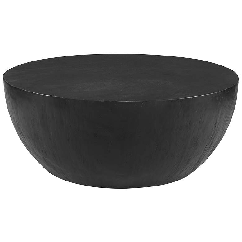 Image 2 Uttermost Lark 42" Dia. X 16" H Dark Ebony Coffee Table