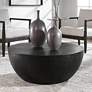 1_Uttermost Lark 42" Dia. X 16" H Dark Ebony Coffee Table