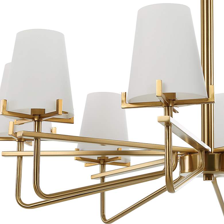 Image 7 Uttermost Lassen 36" Wide Warm Brass 8-Light Chandelier more views
