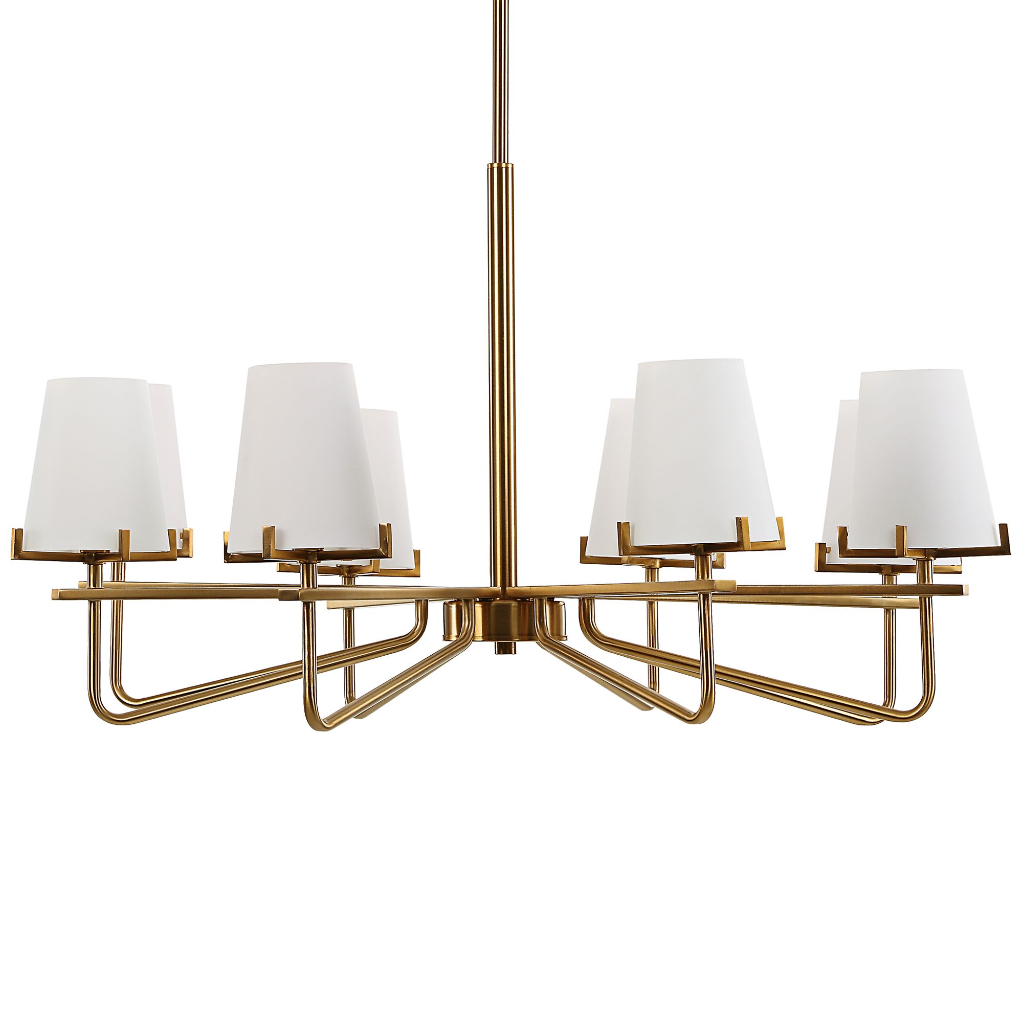 Uttermost Lassen 36" Wide Warm Brass 8-Light Chandelier