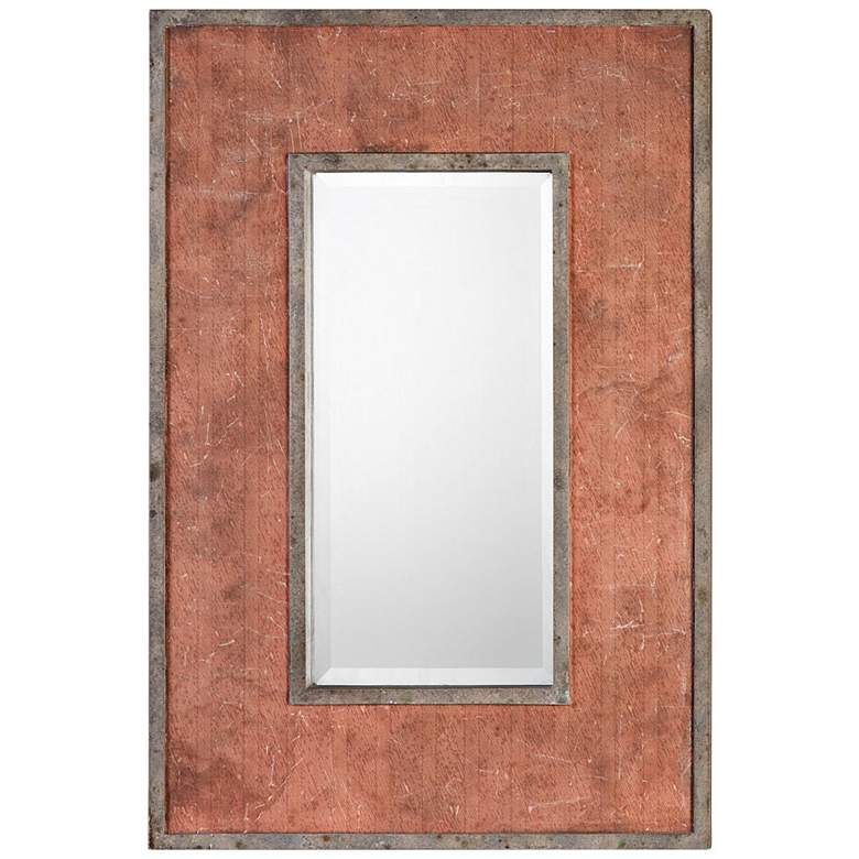 Image 1 Uttermost Lassen Rust Red 21 1/2 inch x 31 1/4 inch Wall Mirror