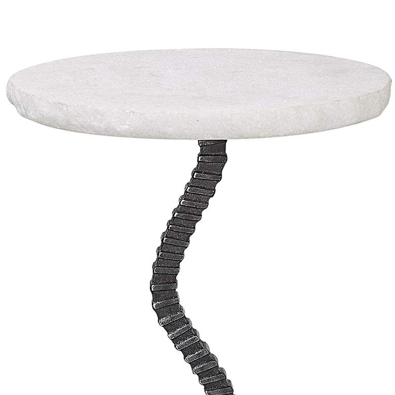 Image 3 Uttermost Lasso 12 1/2 inch Wide Black Gunmetal Drink Table more views
