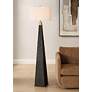 1_Uttermost Lathey Tapered Burned Wood Buffet Floor Lamp