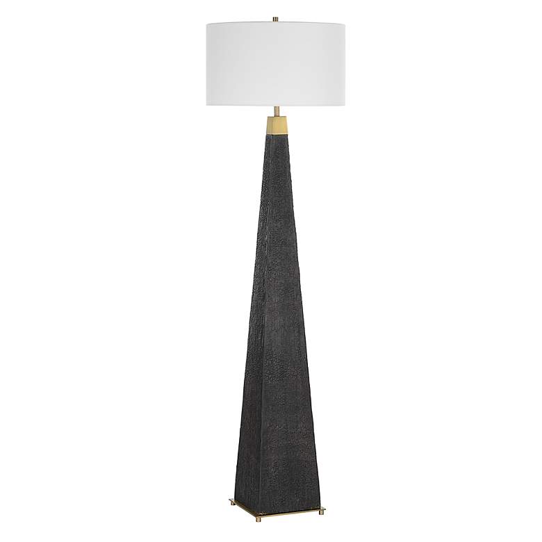 Image 5 Uttermost Lathey Tapered Burned Wood Buffet Floor Lamp more views