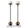 Uttermost Laton Brushed Brass Pillar Candle Holders Set of 2