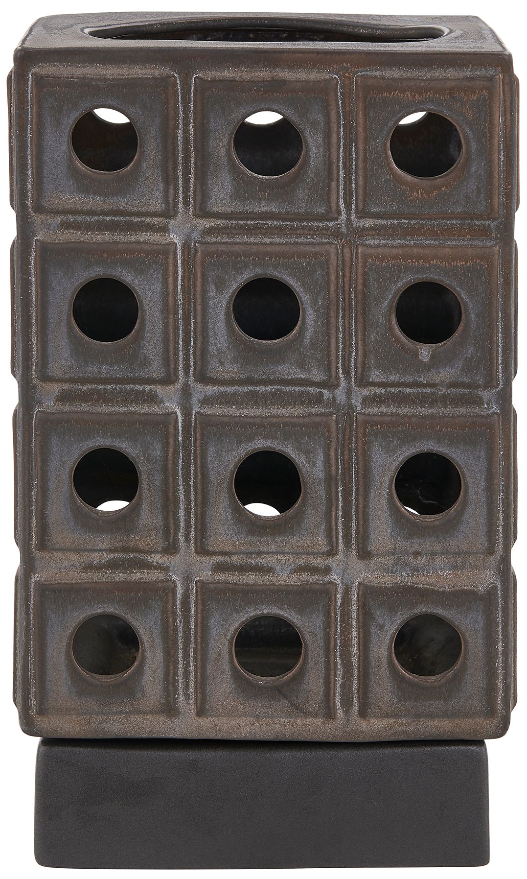 Image 4 Uttermost Lattice Lantern 12" High Bronze Candleholder more views