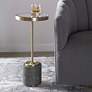 Uttermost Laurier 11 3/4"W Brushed Brass Round Accent Table