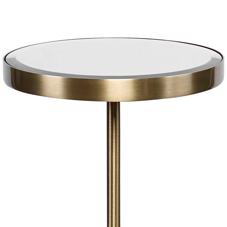 Image 3 Uttermost Laurier 11 3/4"W Brushed Brass Round Accent Table more views