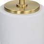 3_Uttermost Laurier 12"W White Brushed Brass Round Drink Table more views