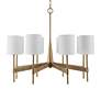 3_Uttermost Lautoka 32" Wide Warm Brass 8-Light Chandelier more views