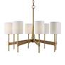 4_Uttermost Lautoka 32" Wide Warm Brass 8-Light Chandelier more views