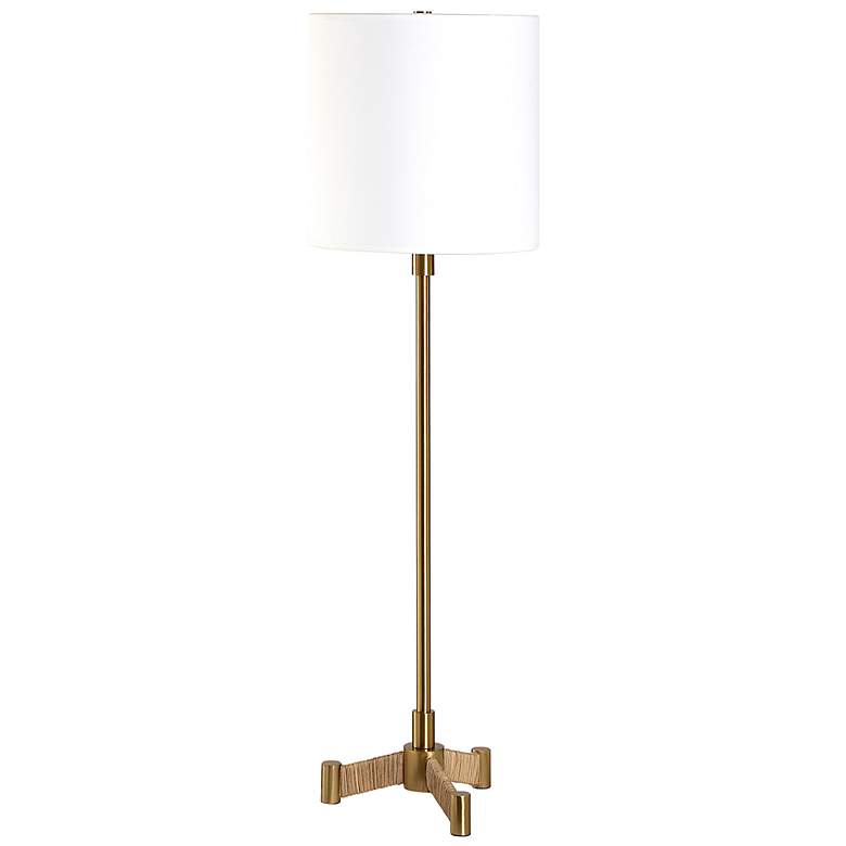 Image 5 Uttermost Lautoka 36" Steel and Rattan Modern Buffet Table Lamp more views