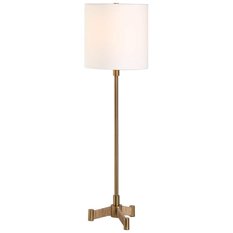 Image 2 Uttermost Lautoka Plated Brass Buffet Table Lamp