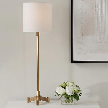 Uttermost Lautoka Plated Brass Buffet Table Lamp