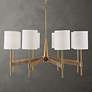 Uttermost Lautoka Steel and Rattan 8 Lt Chandelier with Fabric Shades
