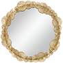 2_Uttermost Layered Lotus Leaf 33 1/2" Wide Gold Round Wall Mirror